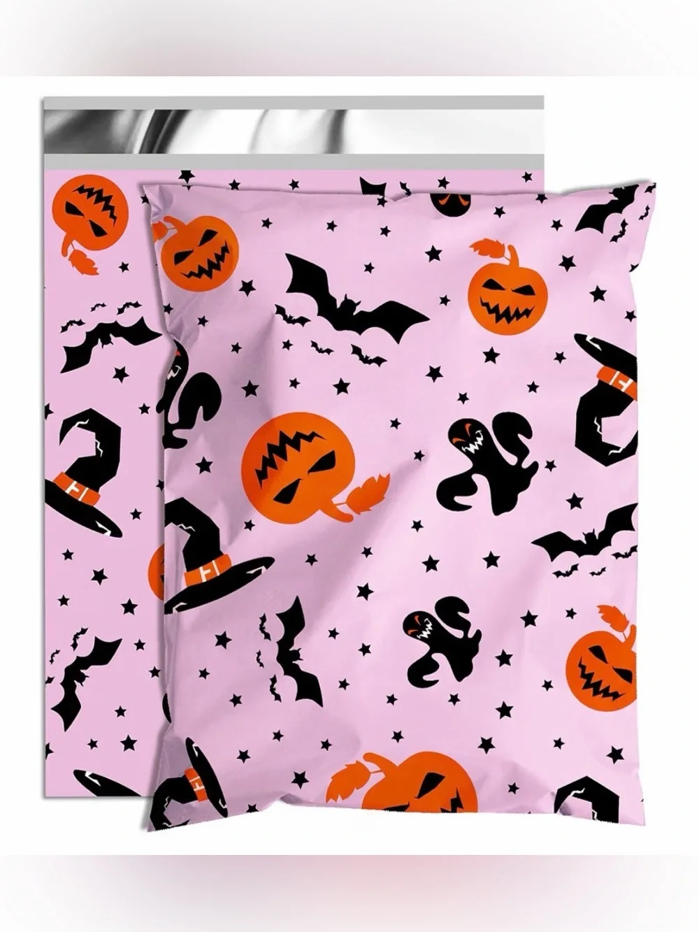 Halloween Pumpkin & Bat Poly Mailers 10”x13” 15ct